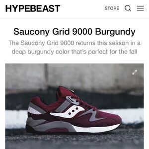 Saucony Maroon and Black Sneakers
